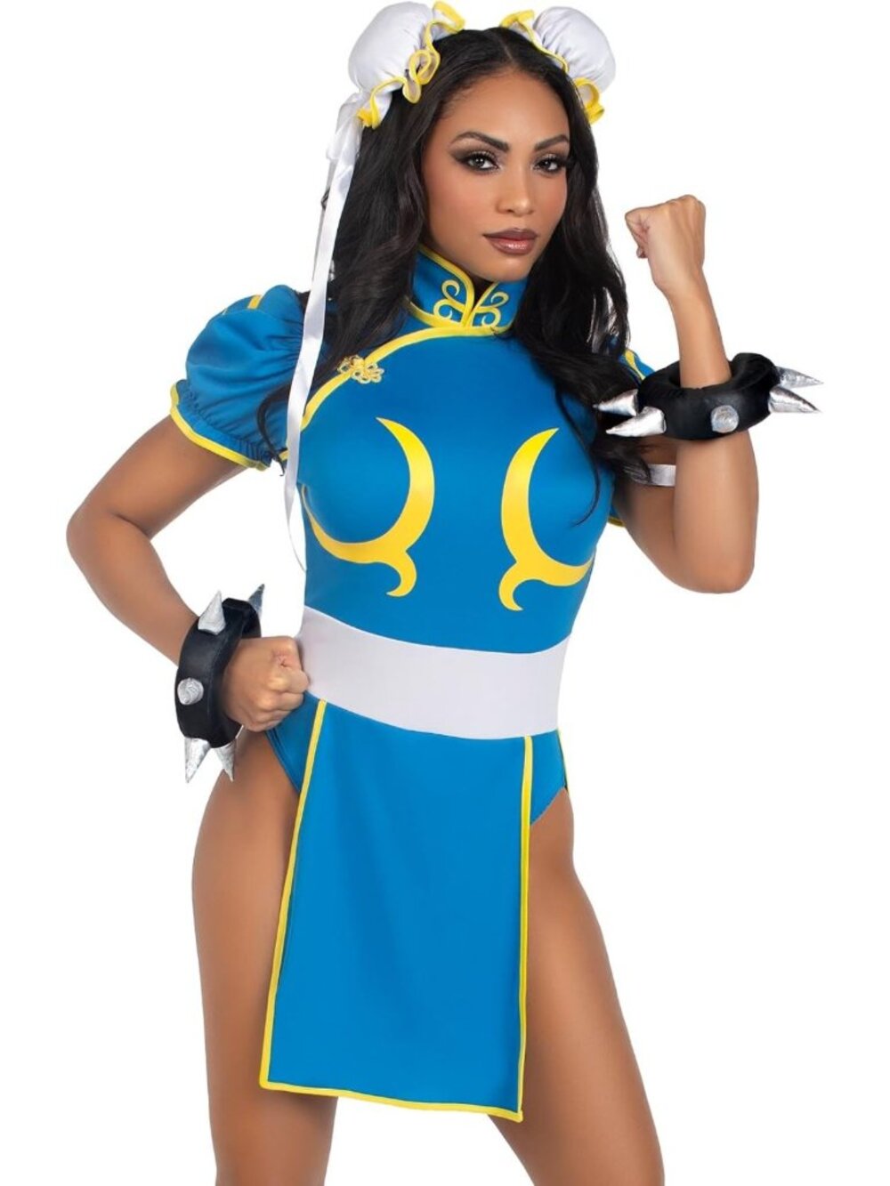 Chun Li Inspired Women's Street Fighter Costume - Fun Halloween Outfit, Size M/L